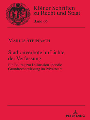 cover image of Stadionverbote im Lichte der Verfassung